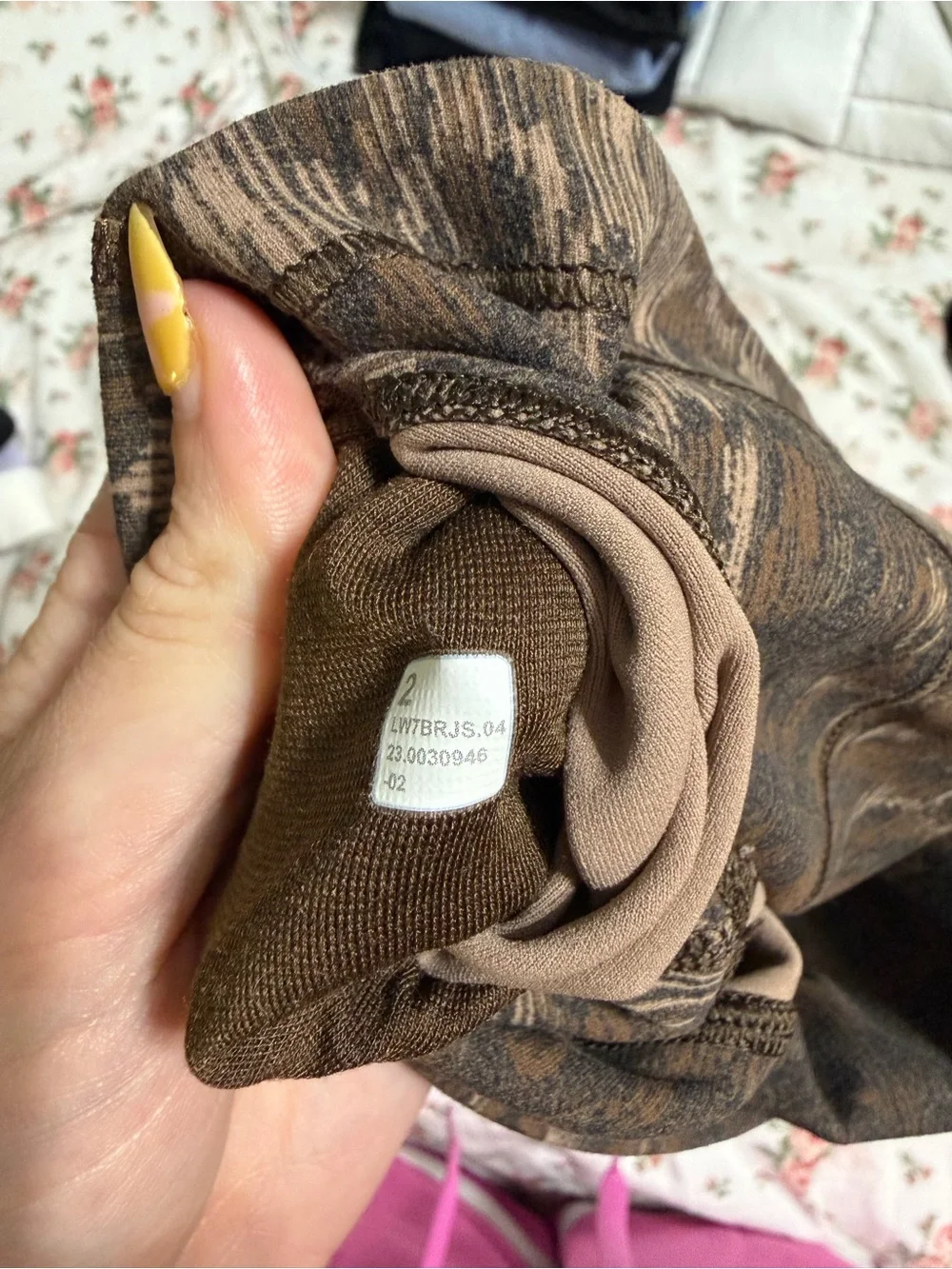 High-Waist align Brown Printed Women’s Bike Shorts